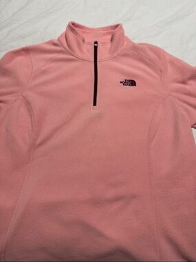 The North Face Light Pink Fleece 1/4 zip Pullover